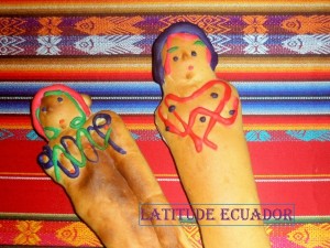 Guagua, traditional day of the deceased bread in Ecuador